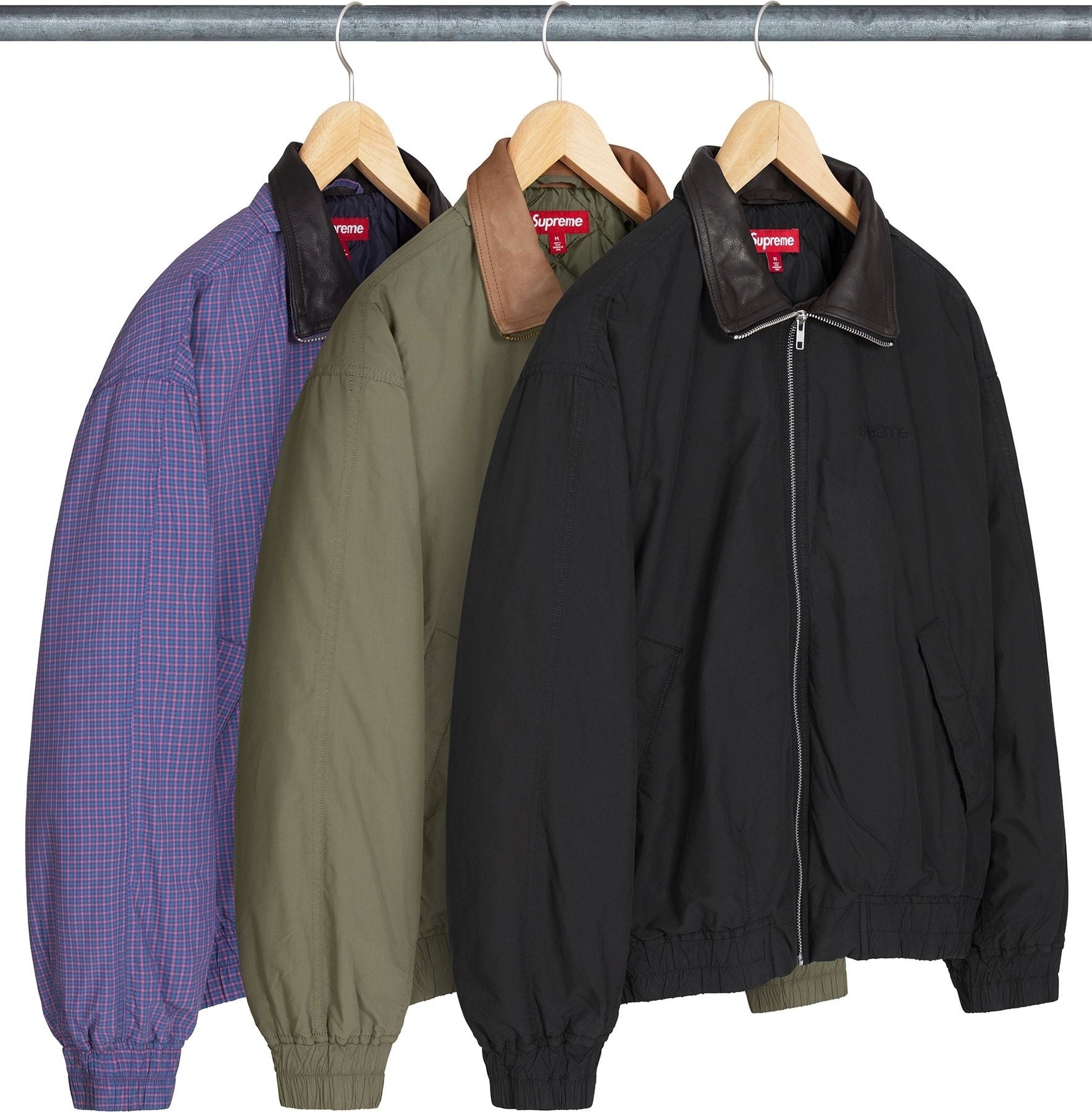 Leather Collar Utility Jacket